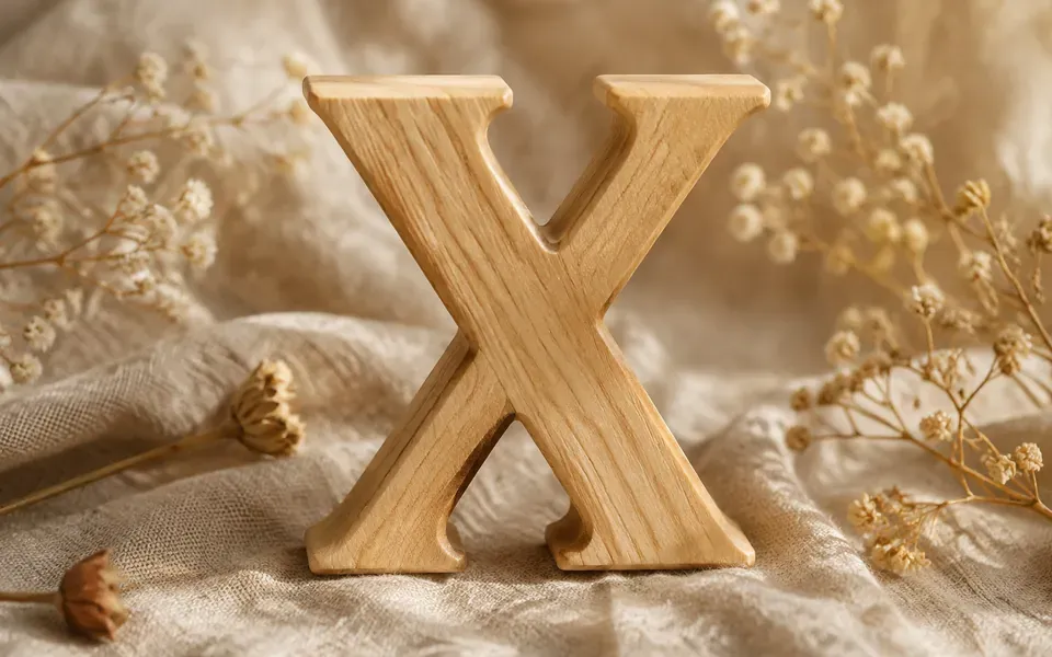 La lettre X, initiale du prénom Xavier